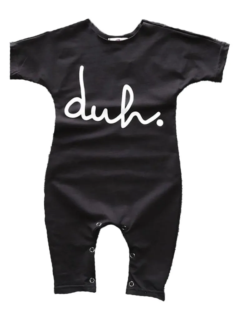 Black Shortie Baby Romper Playsuit - duh!