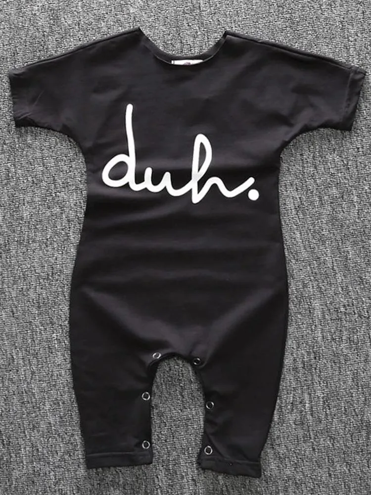 Black Shortie Baby Romper Playsuit - duh!