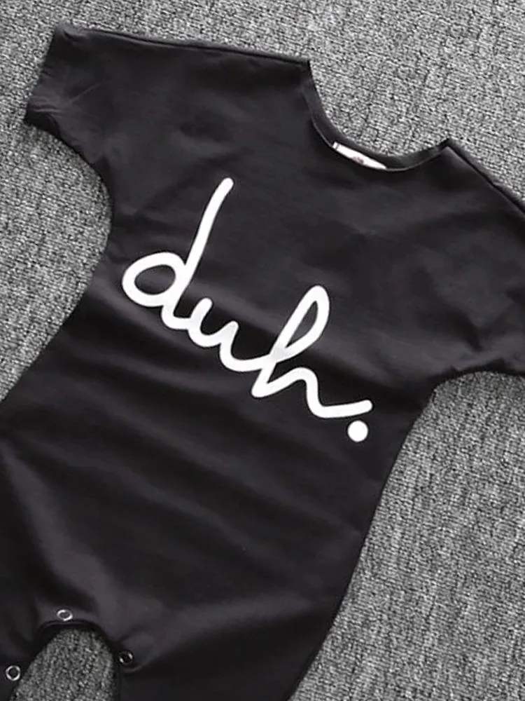 Black Shortie Baby Romper Playsuit - duh!