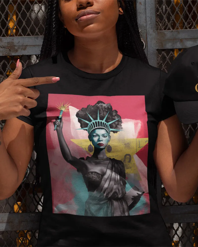 Black Woman Statue of Liberty Tee