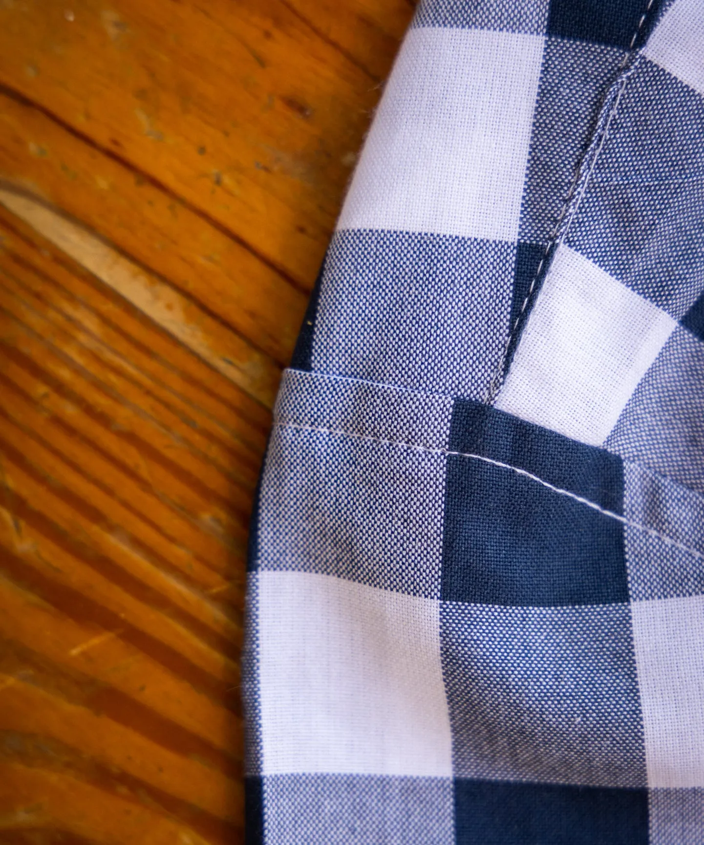 Blue & White Buffalo Plaid Button Up