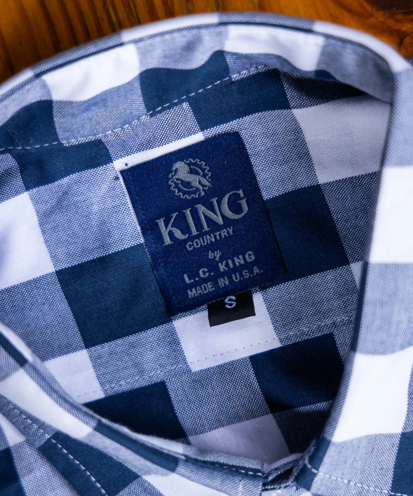 Blue & White Buffalo Plaid Button Up