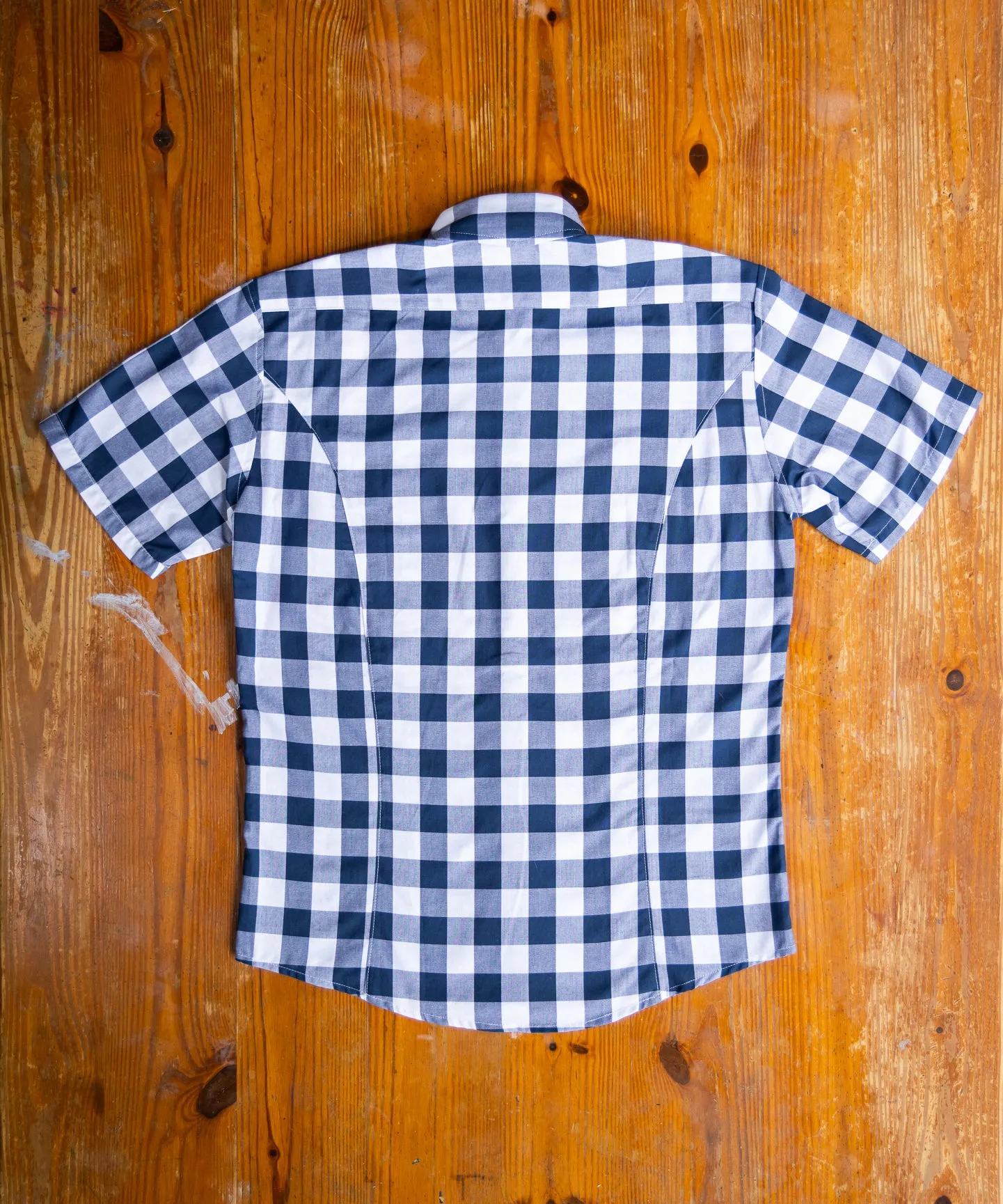 Blue & White Buffalo Plaid Button Up
