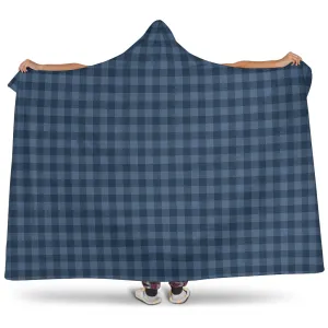 Blue Buffalo Plaid Hooded Blanket With Tan Sherpa Lining
