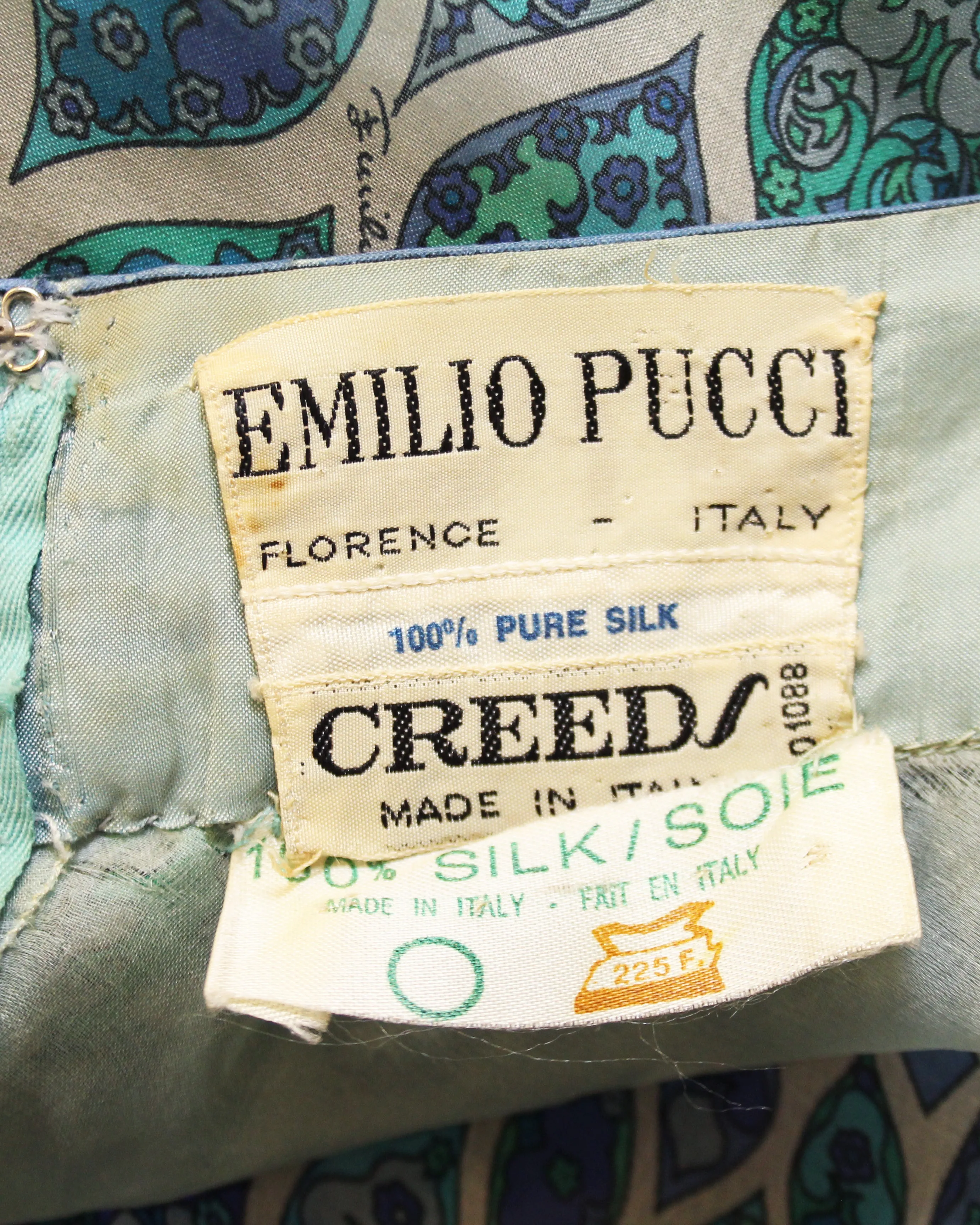 Blue, Green and White Chiffon Jumpsuit