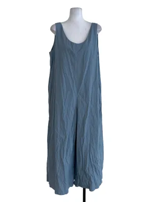 Blue Plain Jumpsuits