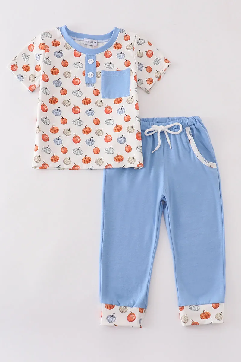 Blue Pumpkin Boy Pants Set