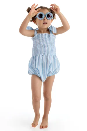 BLUE STRIPES Cotton Romper