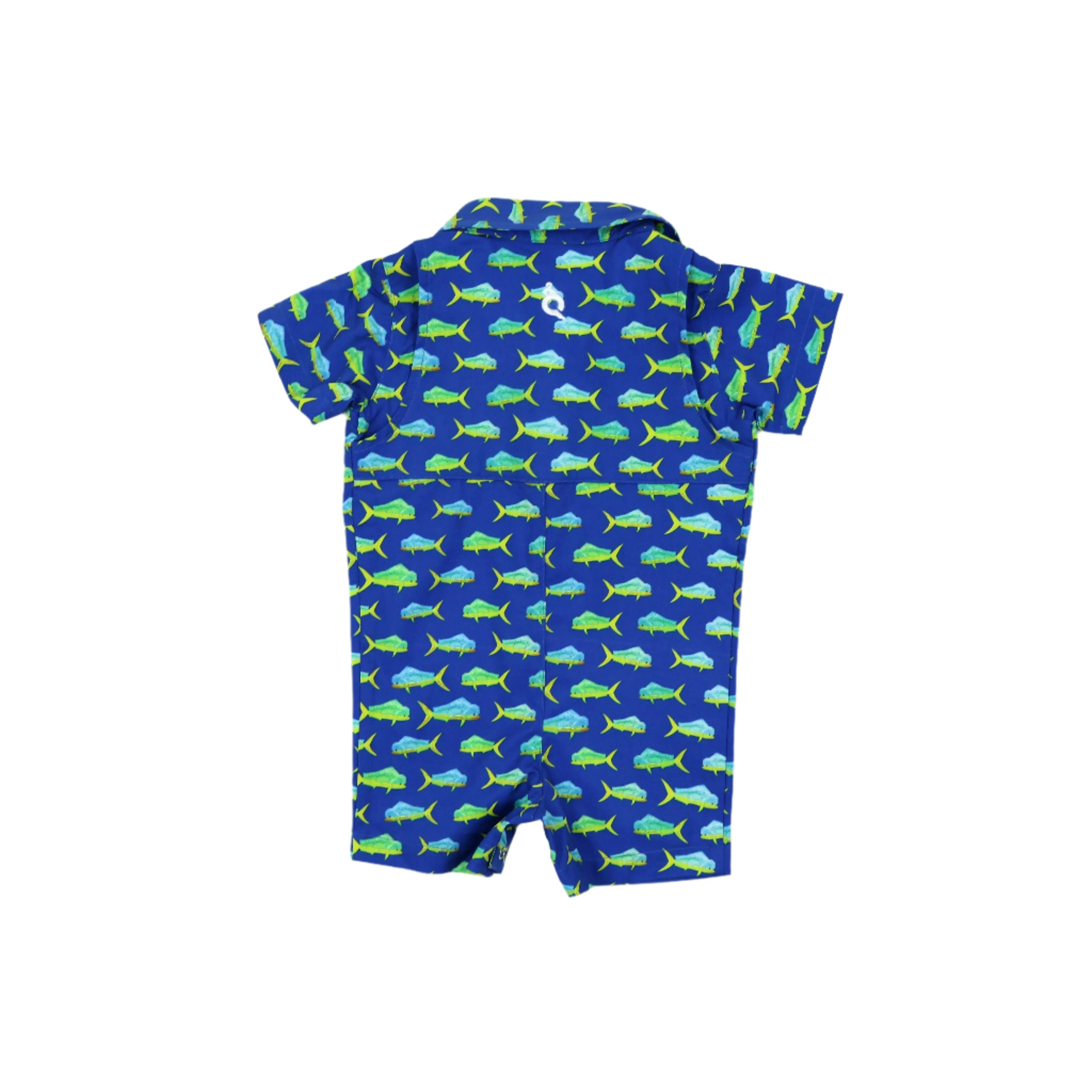 BlueQuail Clothing Co Short Sleeve Romper - Mahi Mahi