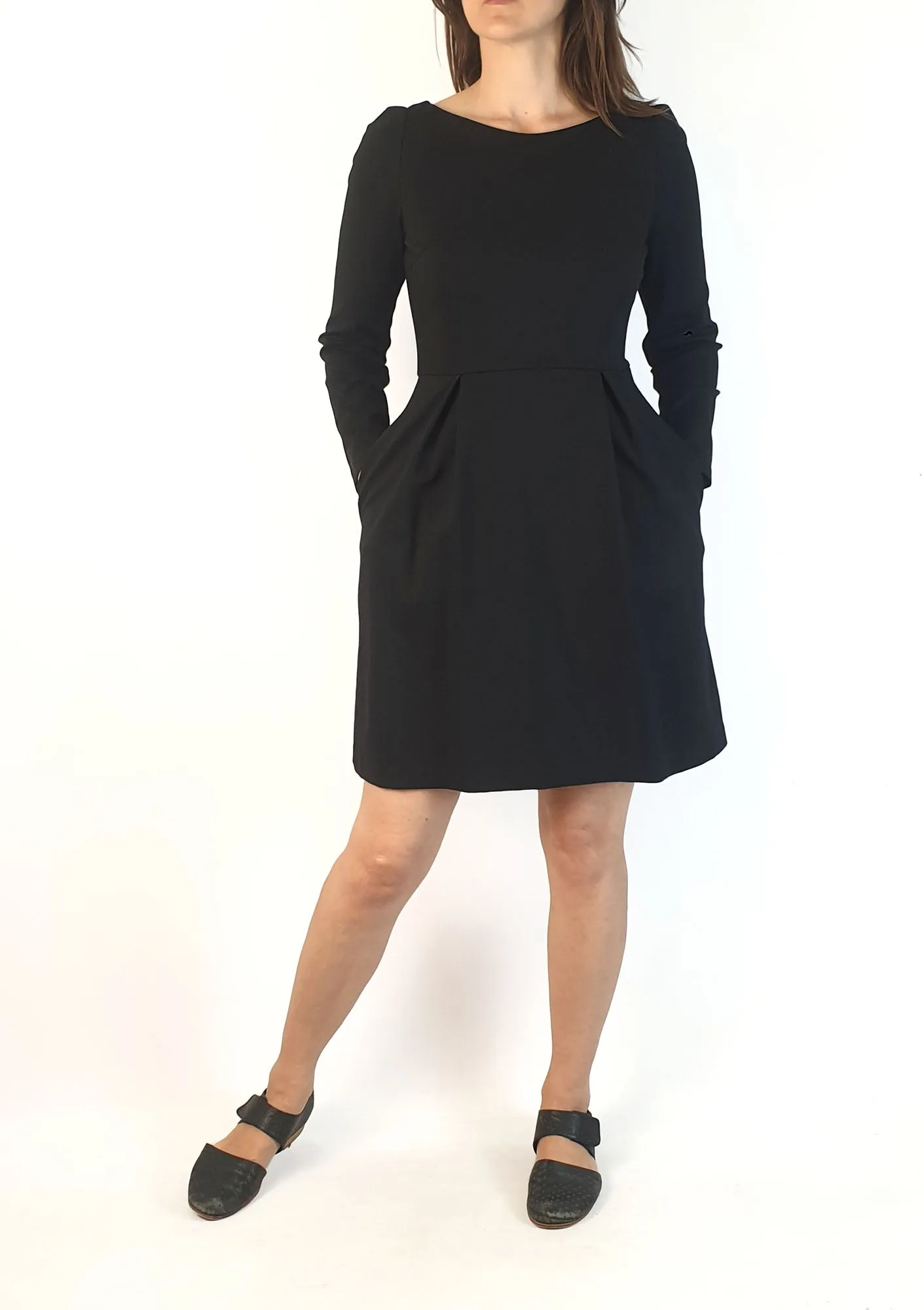 Boden black long sleeve dress size UK 8