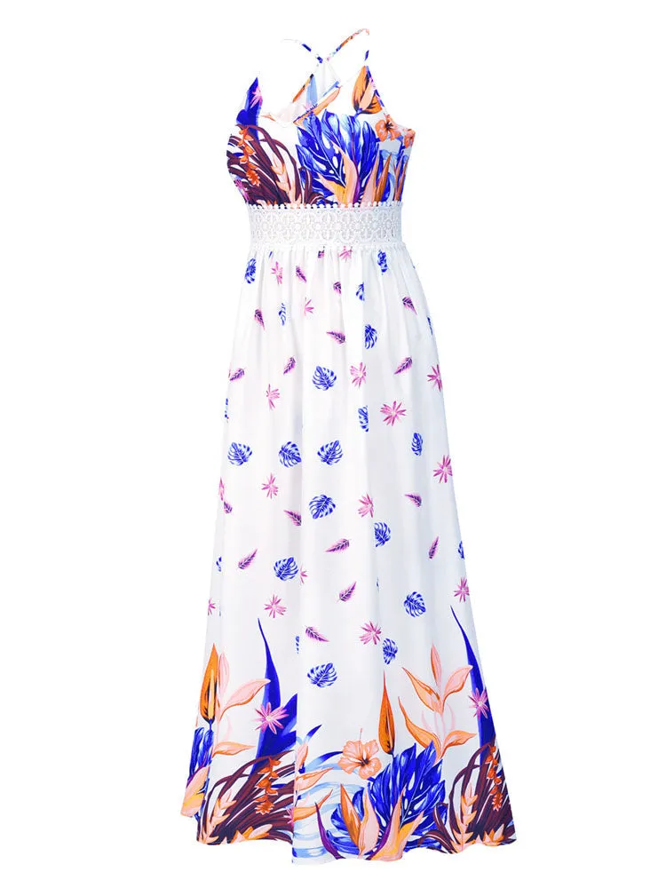 Boho Print Spaghetti Strap Dresses