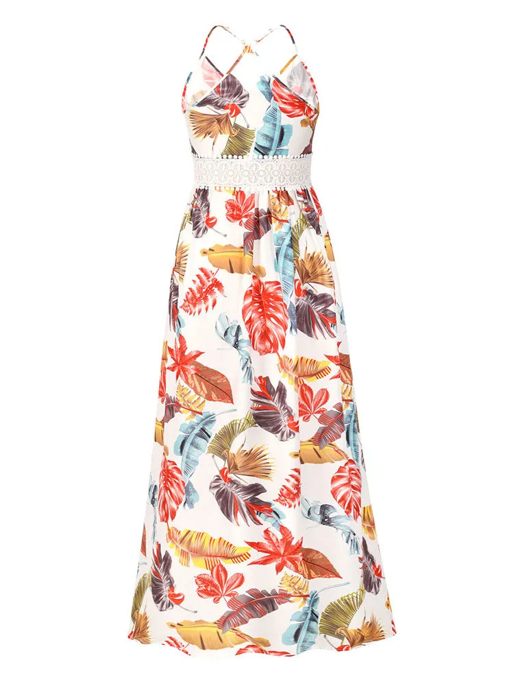 Boho Print Spaghetti Strap Dresses