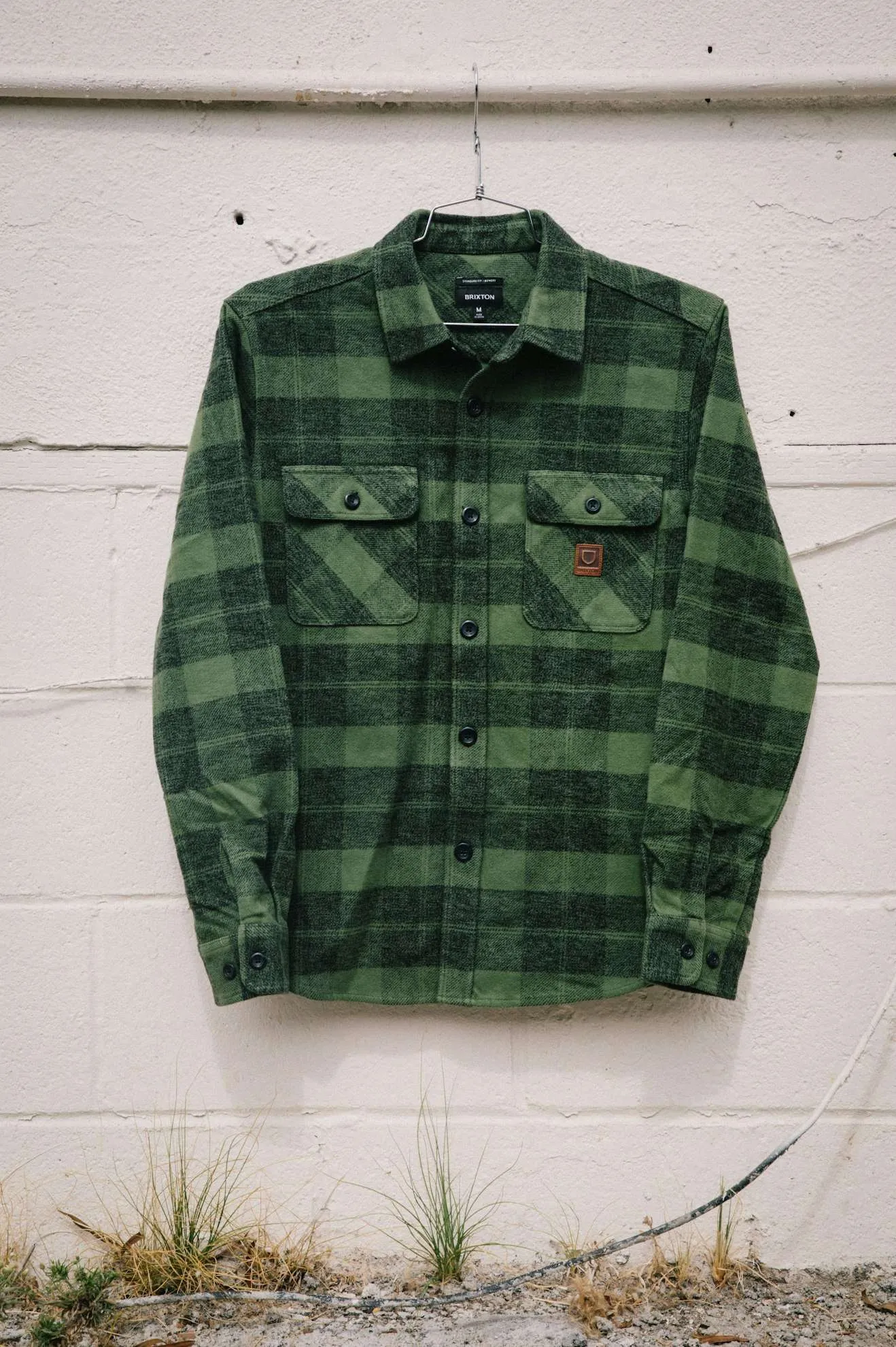 Bowery Heavyweight L/S Flannel - Cypress Green/Black