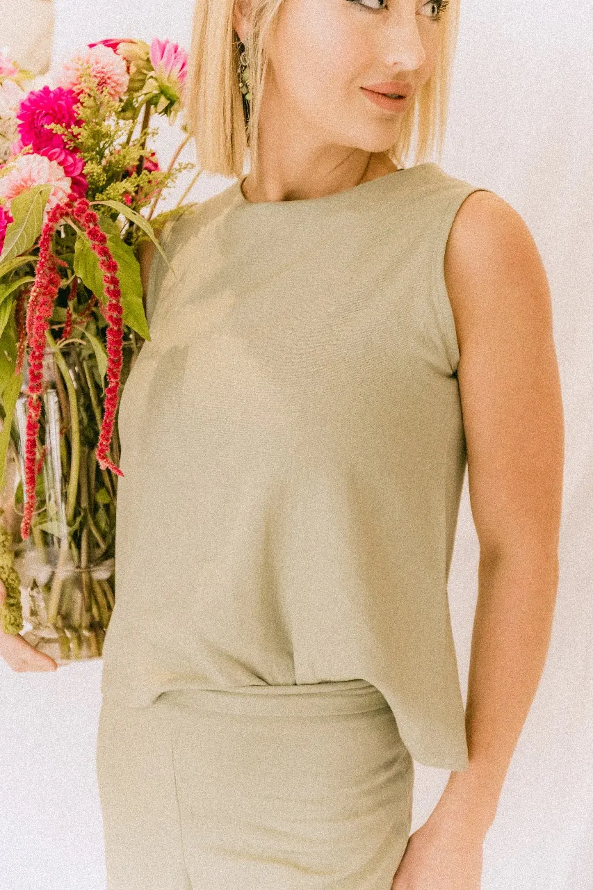Breezeway Mint Linen Zip Pants