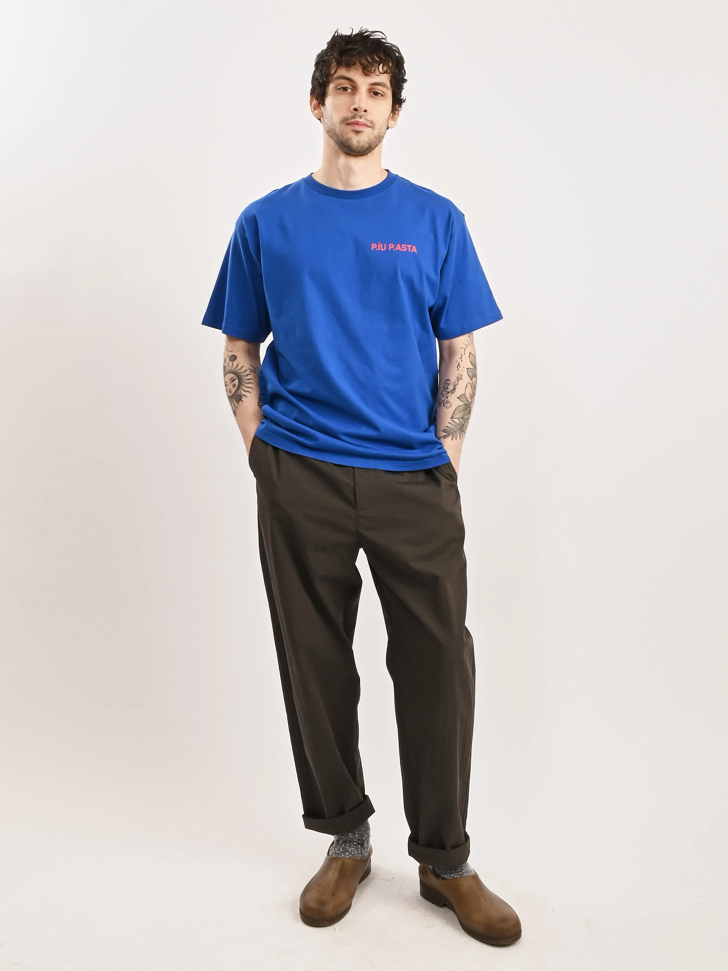 Bright Blue I Love Spaghetti 2 T-Shirt