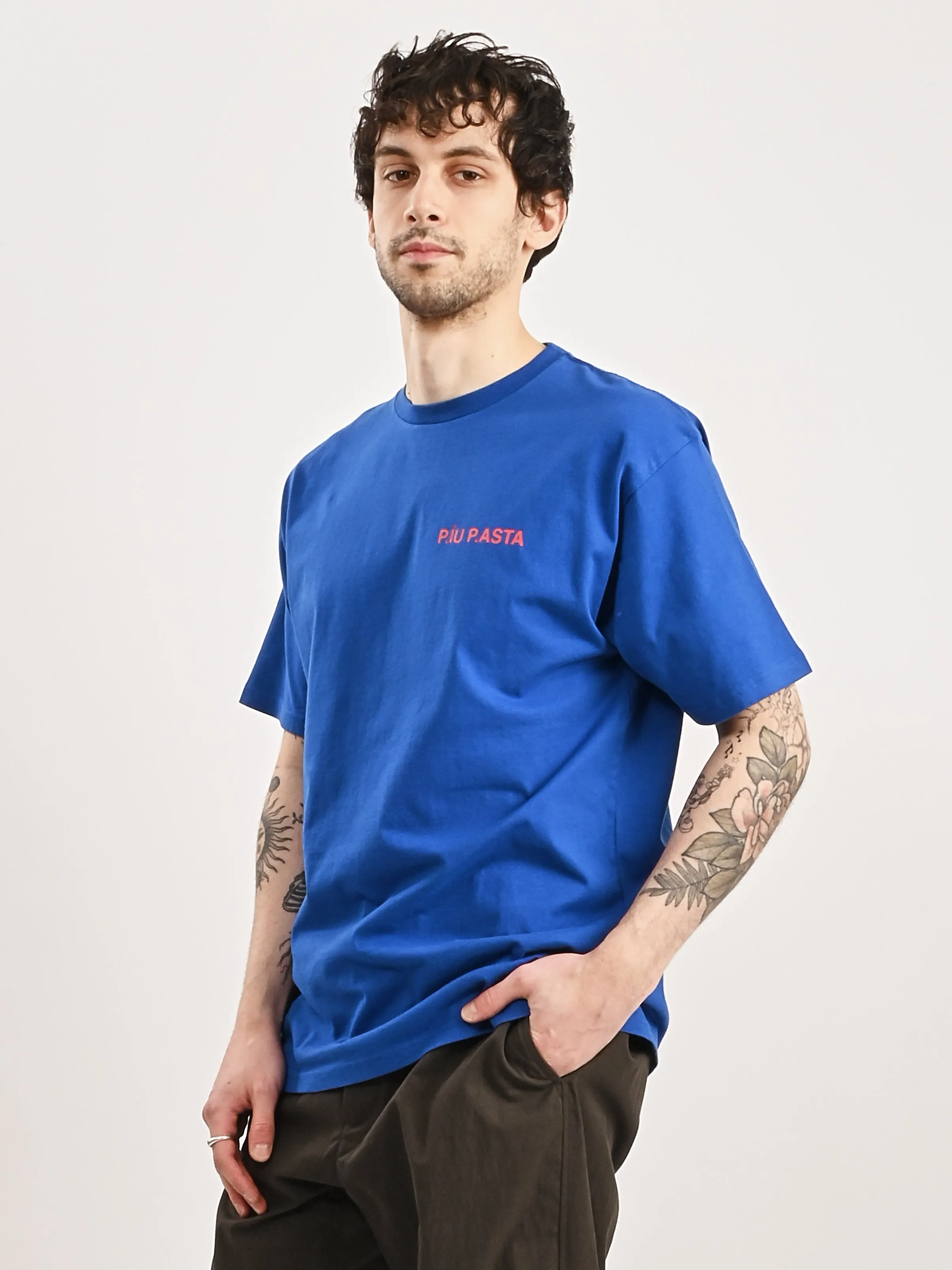 Bright Blue I Love Spaghetti 2 T-Shirt