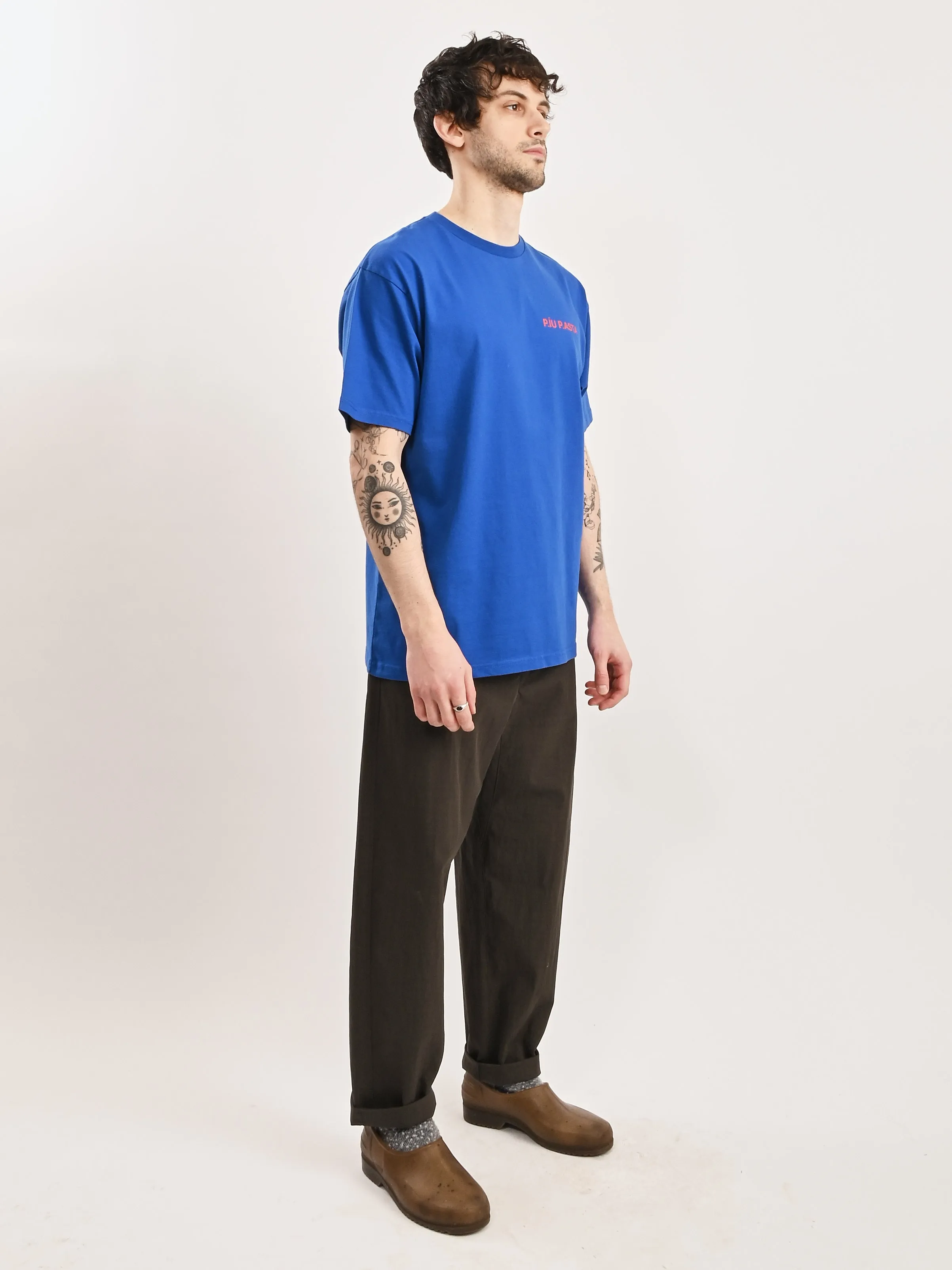 Bright Blue I Love Spaghetti 2 T-Shirt