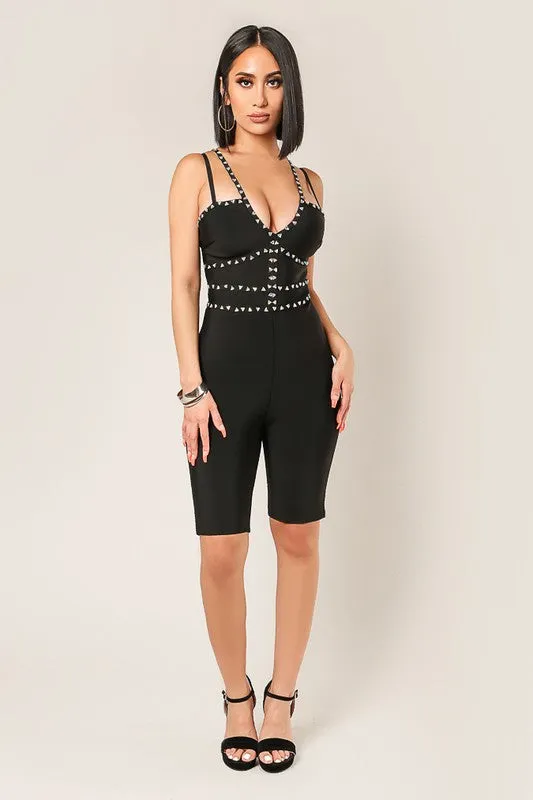 Britney Rose Studded Romper