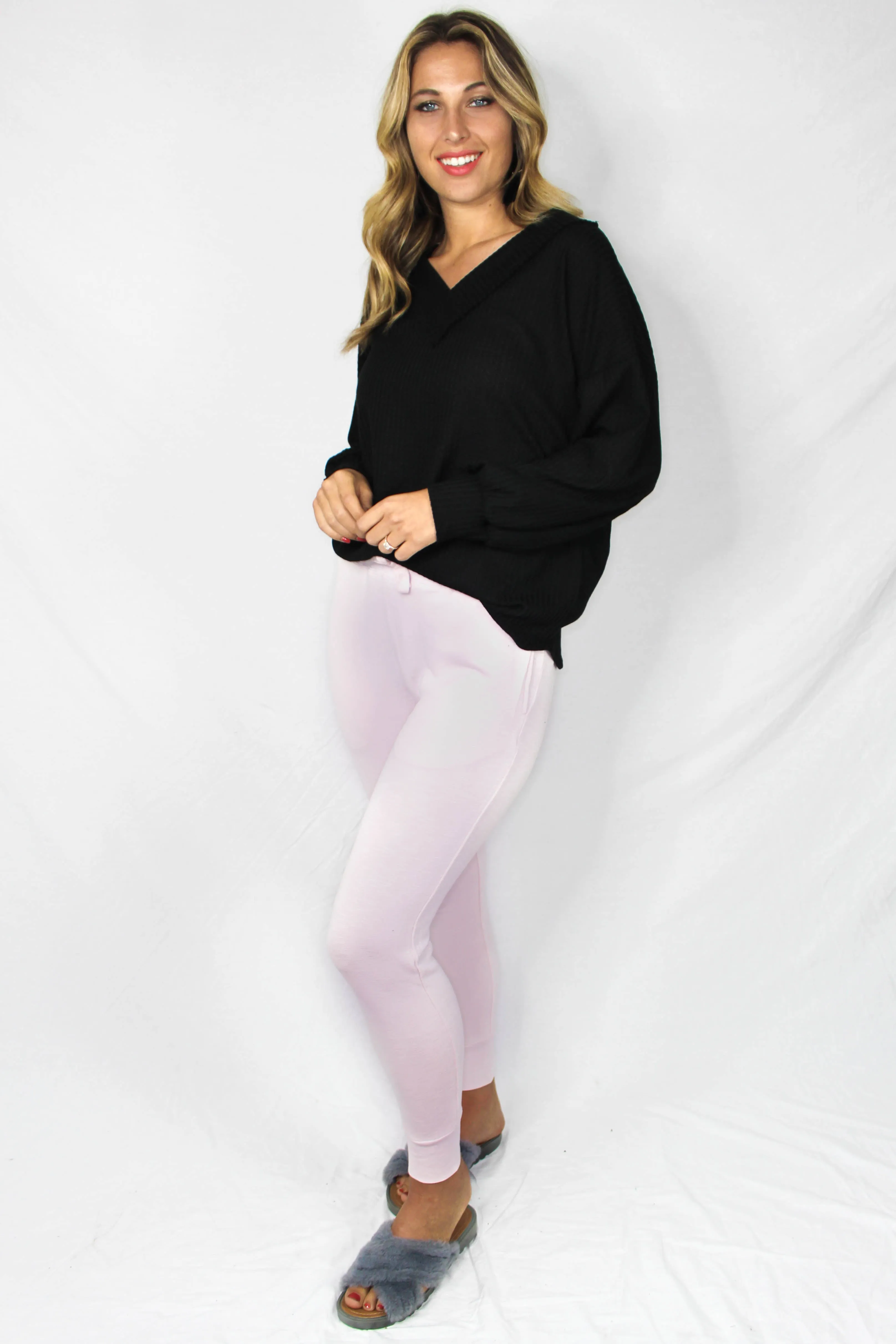 Brookings Drawstring Jogger - BLUSH