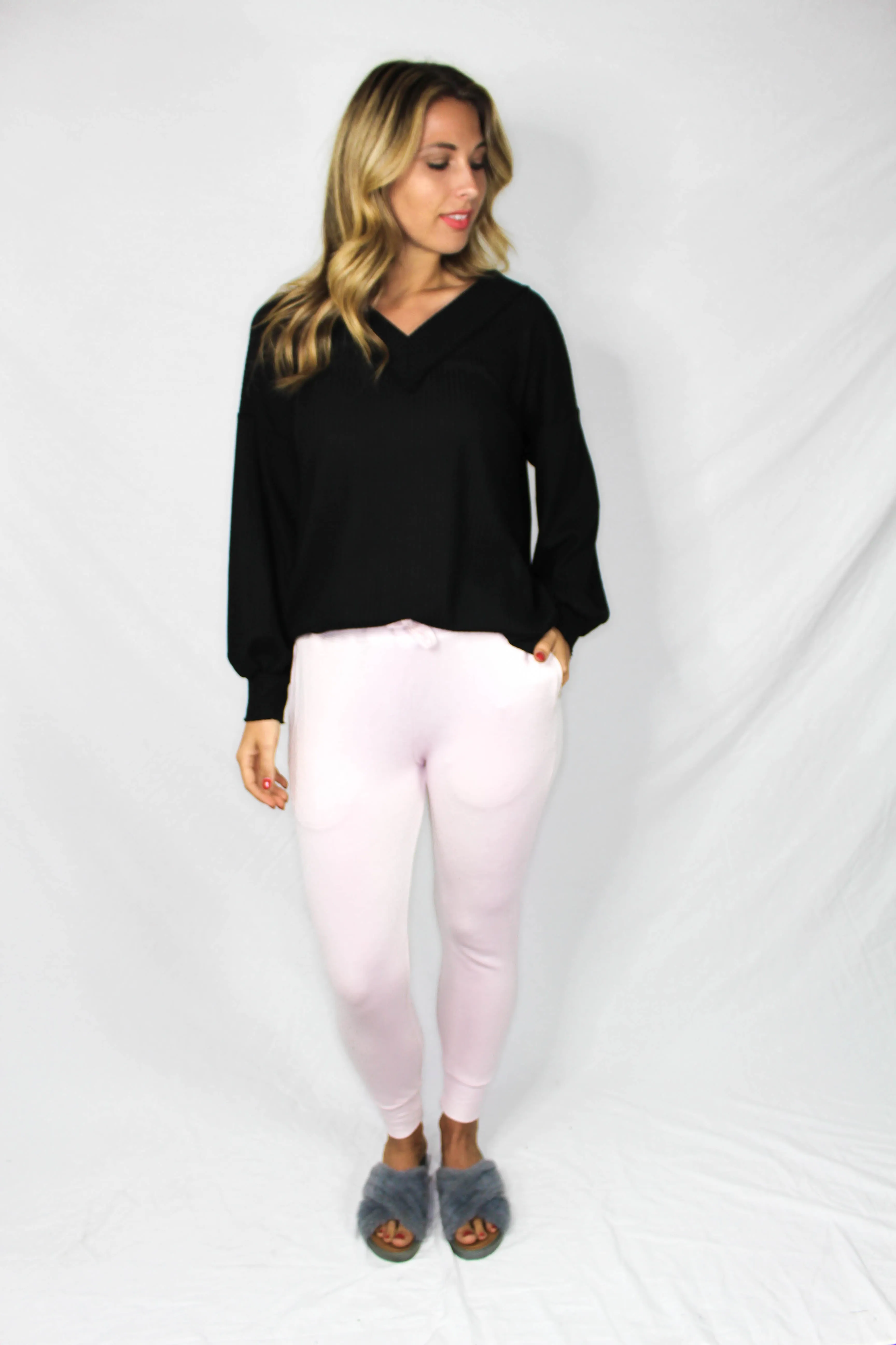 Brookings Drawstring Jogger - BLUSH