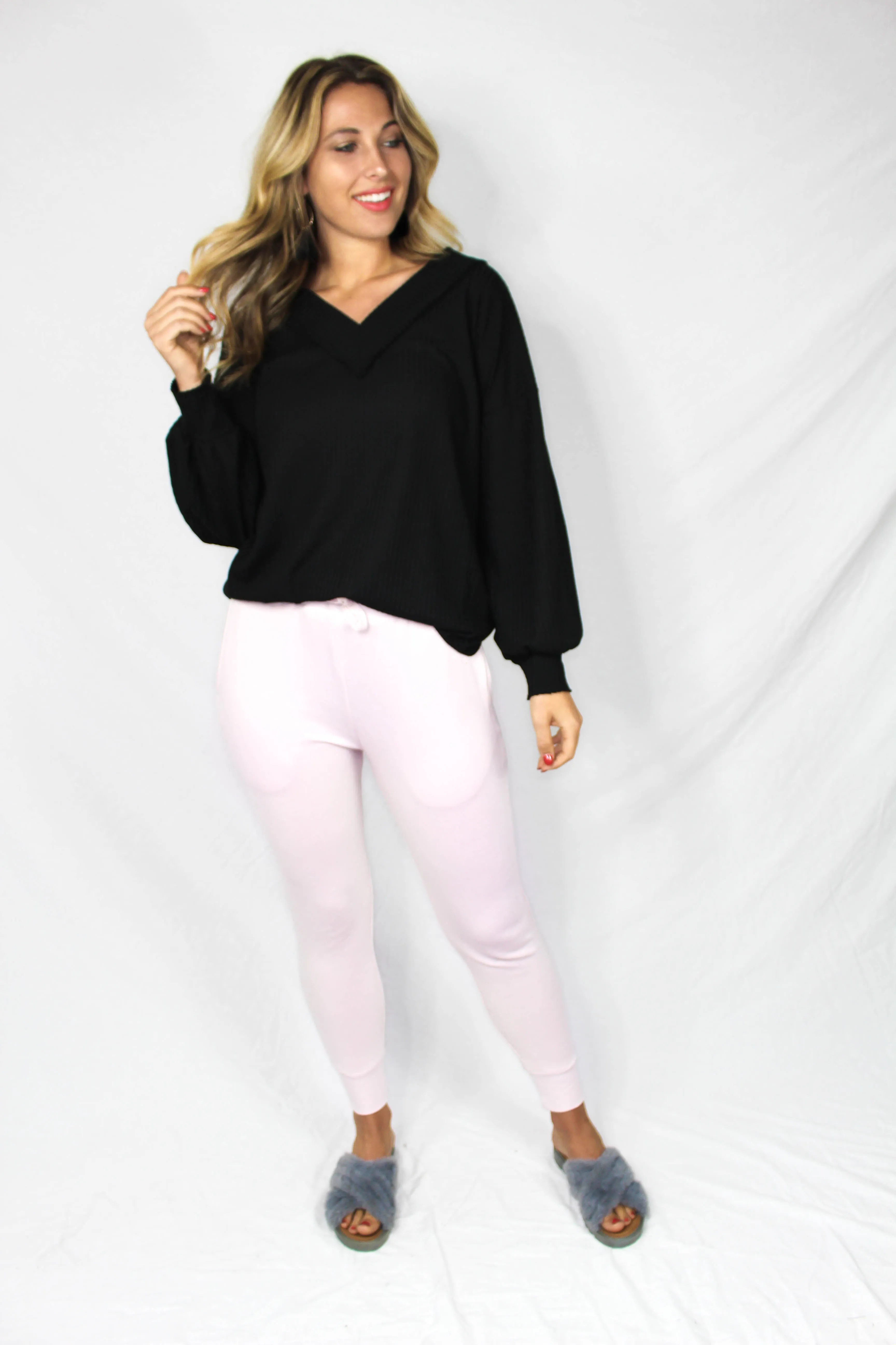 Brookings Drawstring Jogger - BLUSH
