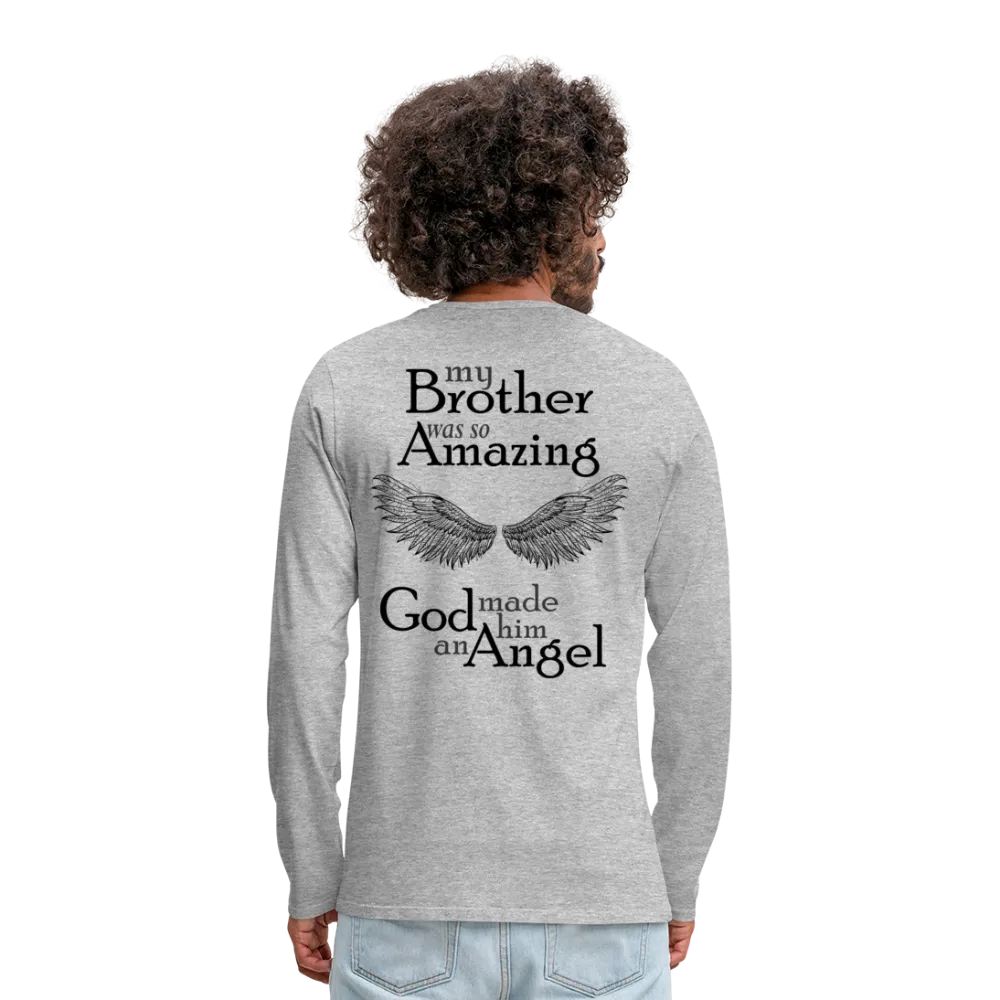 Brother Amazing Angel Sister of an Angel Men's Premium Long Sleeve T-Shirt