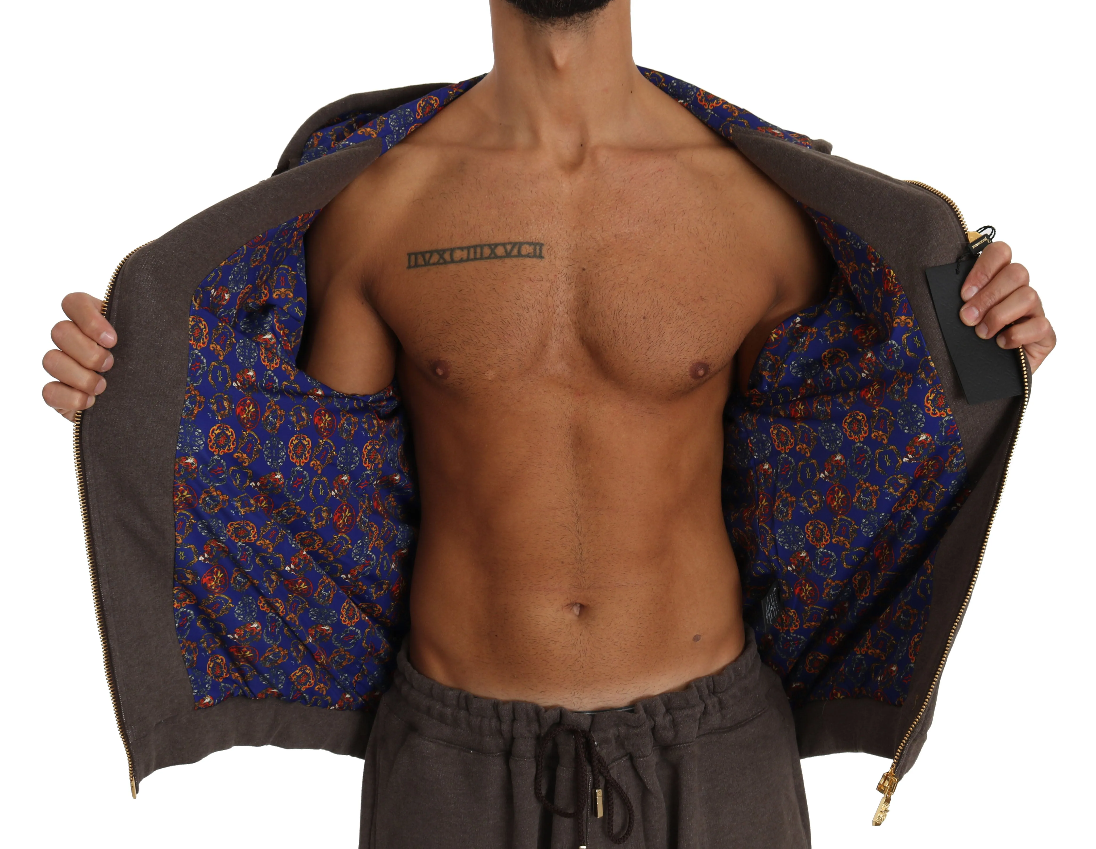 Brown Cotton Sweater Pants Tracksuit