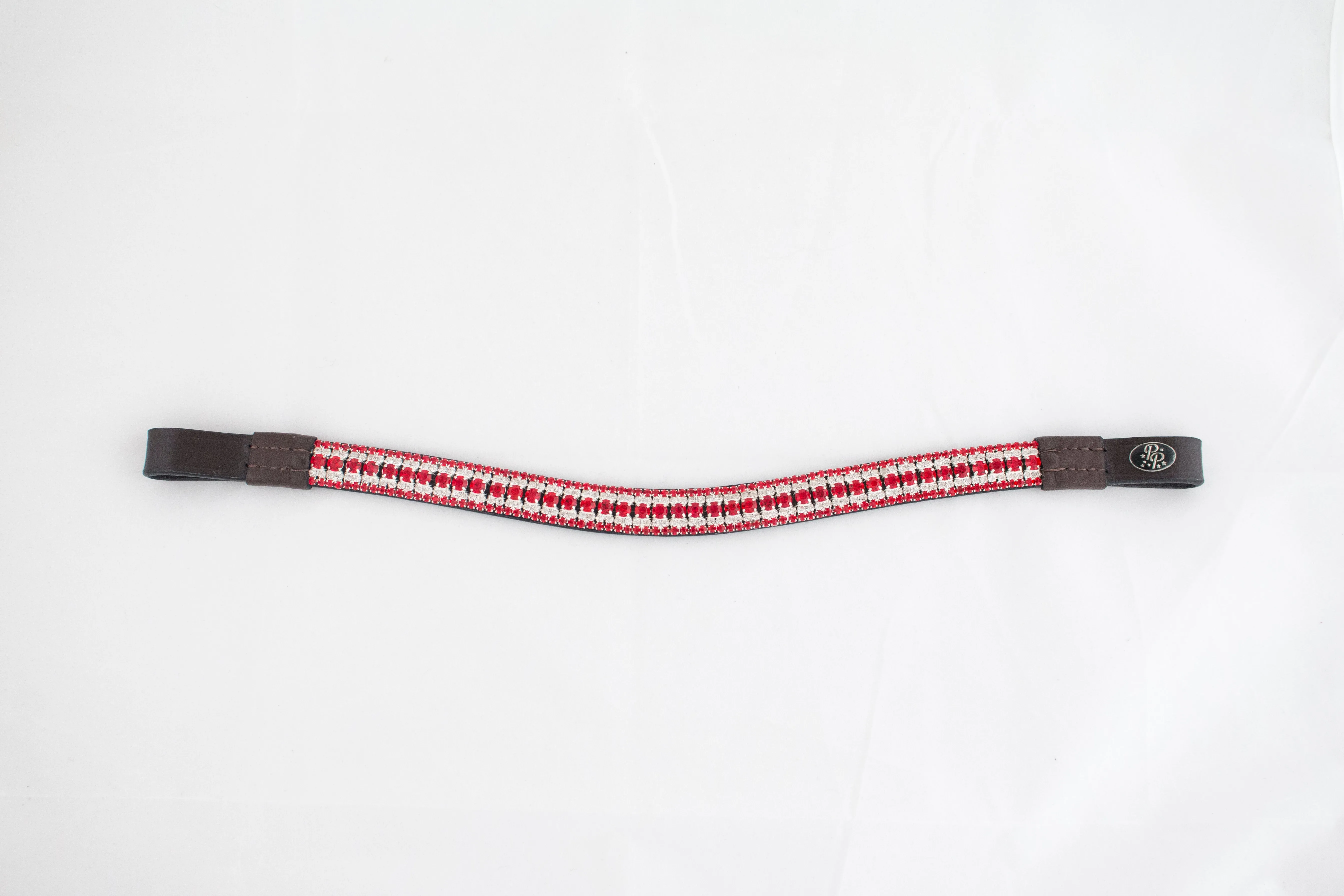 Brown Leather Bling Browbands