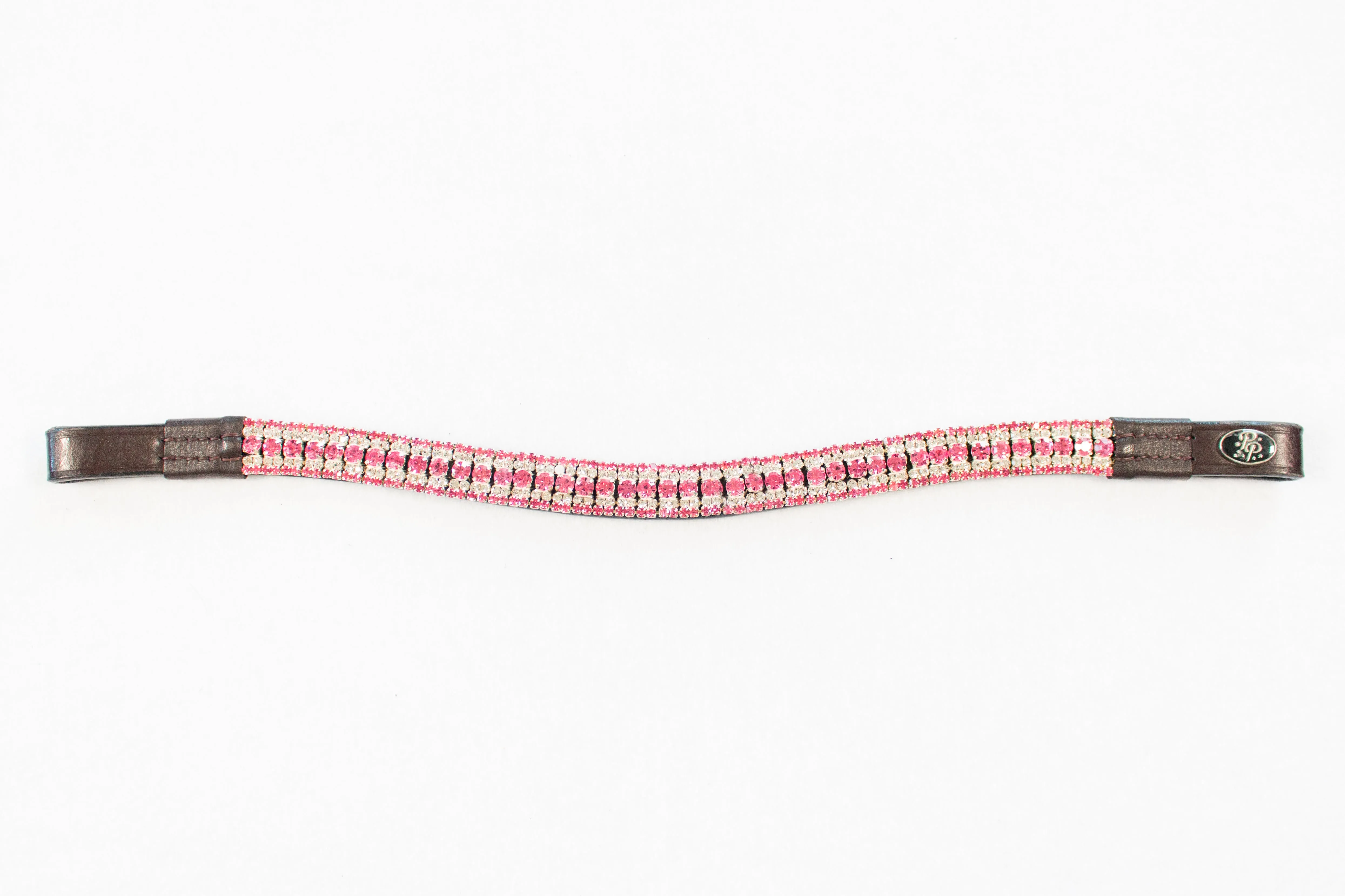 Brown Leather Bling Browbands