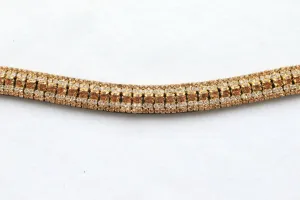 Brown Leather Bling Browbands
