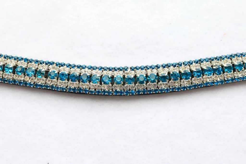 Brown Leather Bling Browbands
