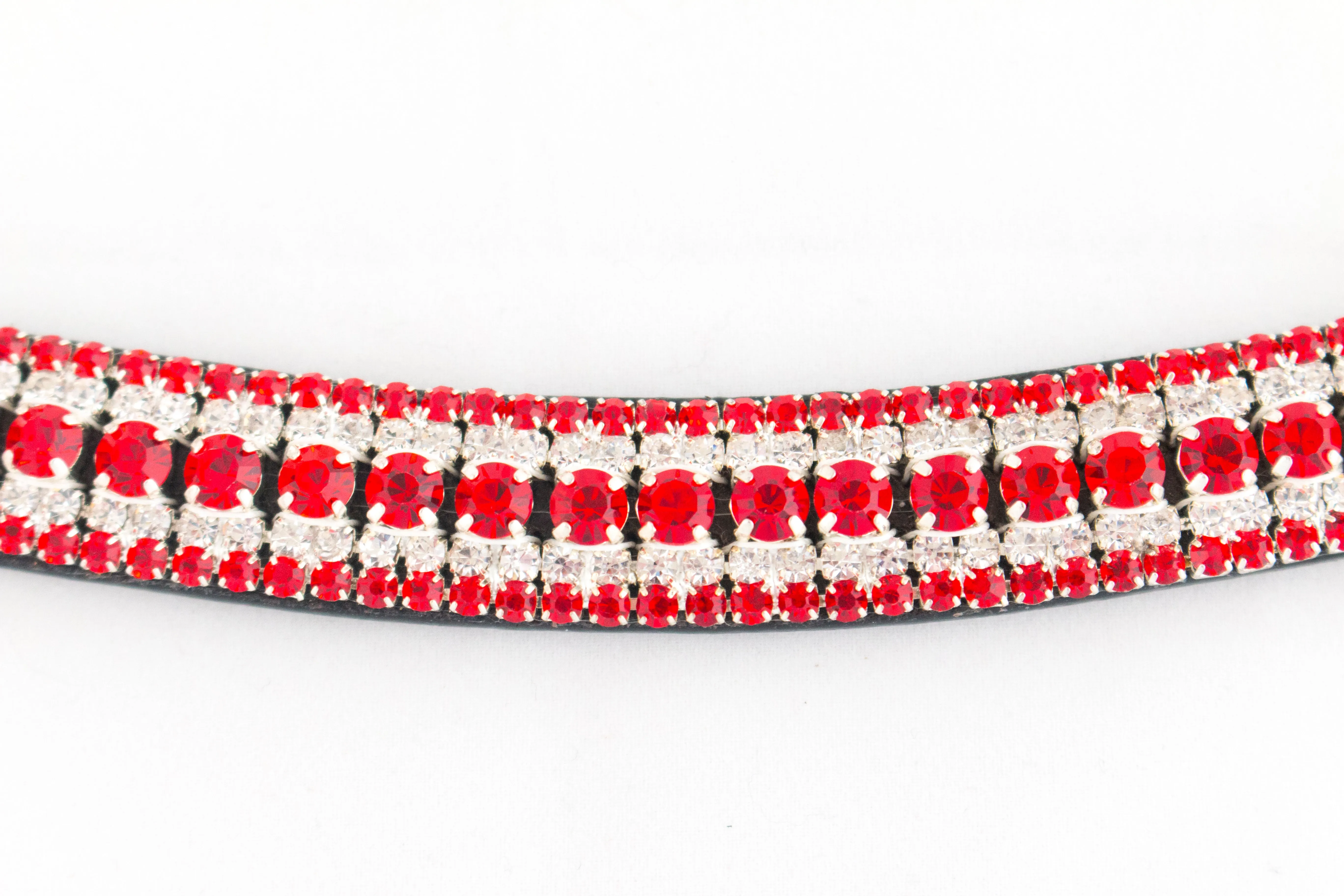 Brown Leather Bling Browbands