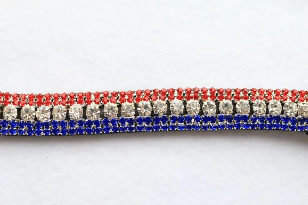 Brown Leather Bling Browbands