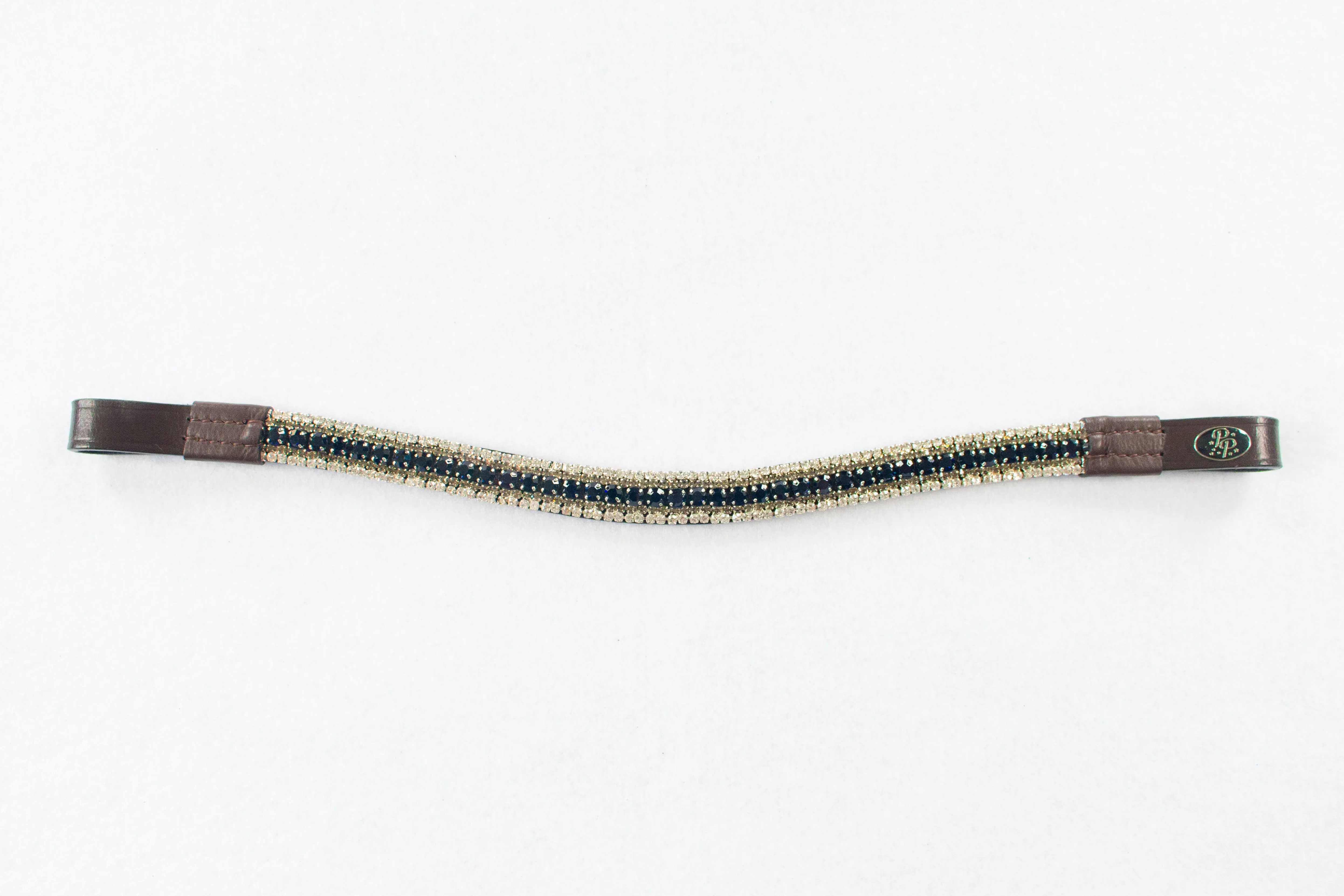 Brown Leather Bling Browbands