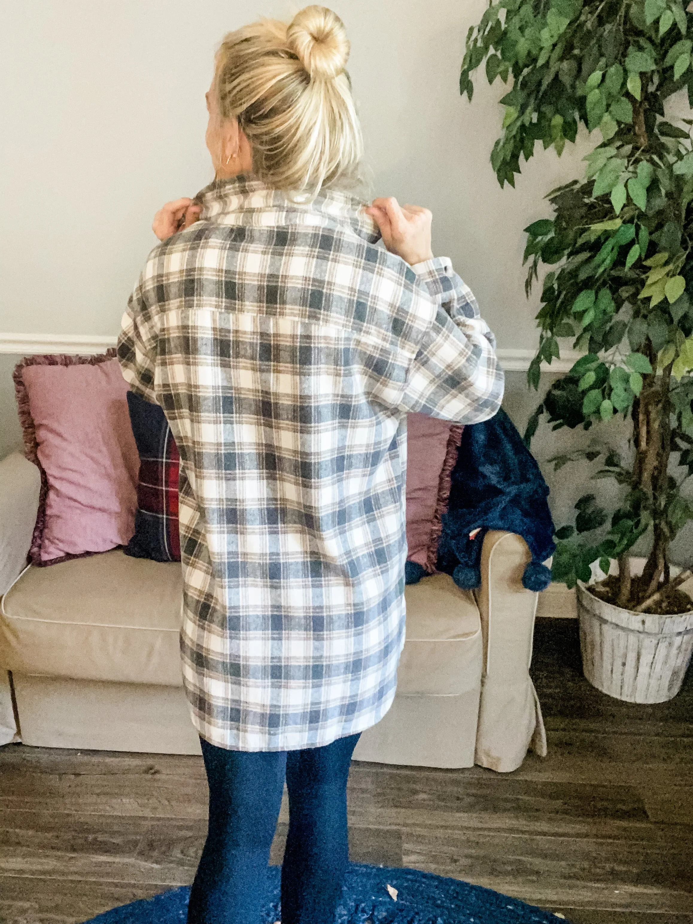 Brown Plaid Shacket