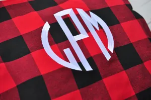 Buffalo Plaid Pillow Cover - Black & White - Red & Black