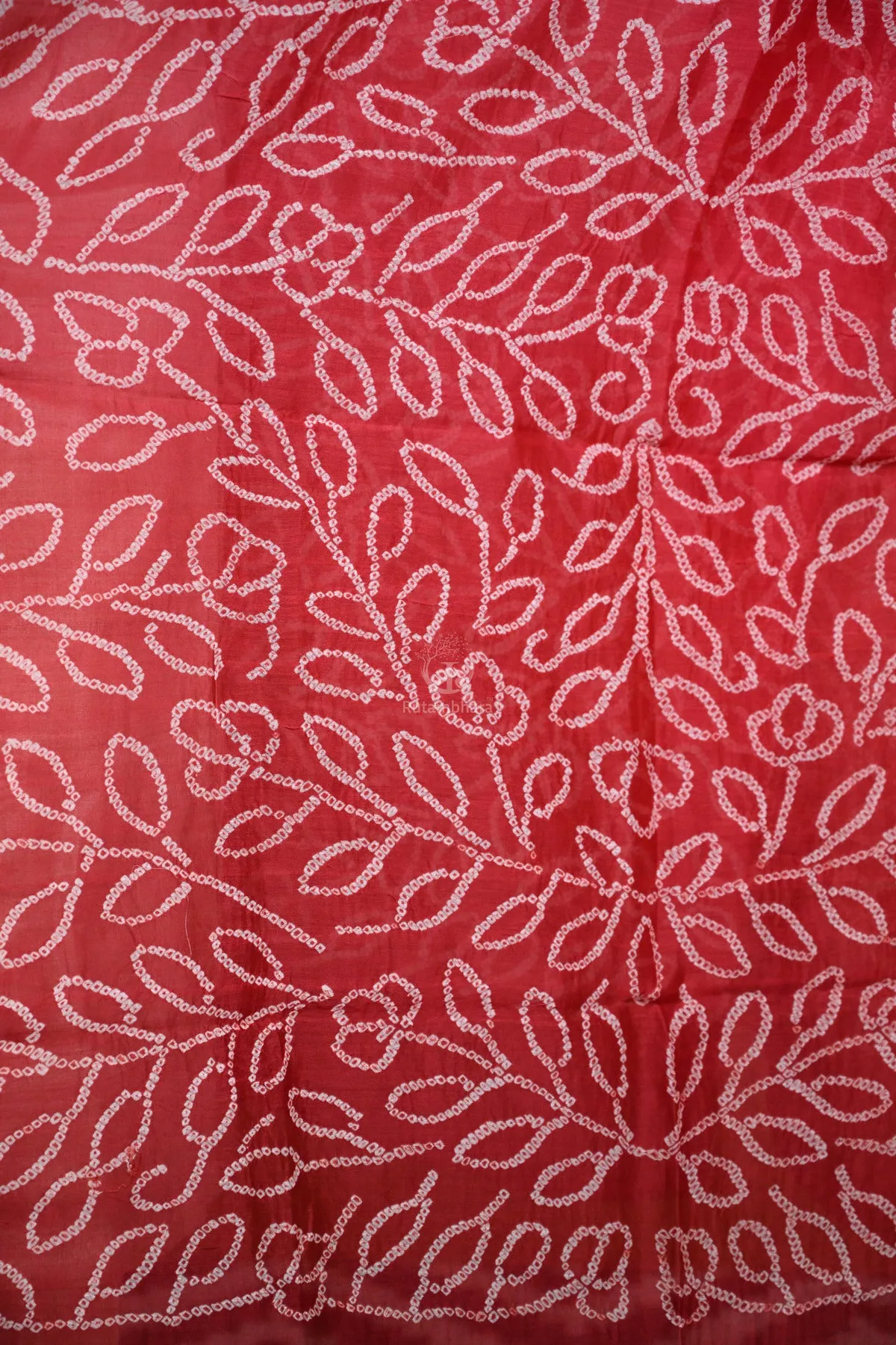 BUSHRA - RED PINK OMBRE CHANDERI RAI BANDHEJ DUPATTA