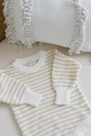 Buttermilk Striped Romper