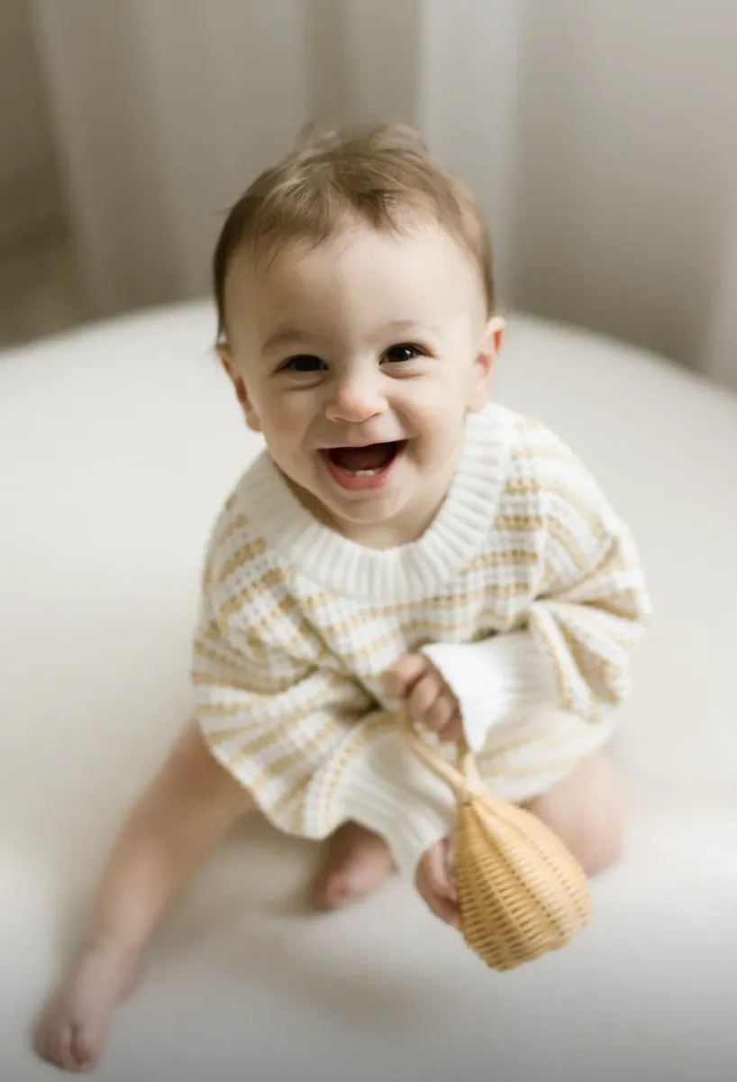 Buttermilk Striped Romper