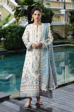 Calafia | 3Pc Unstitched Suit Jacquard Lawn 25 Seraph By Mushq