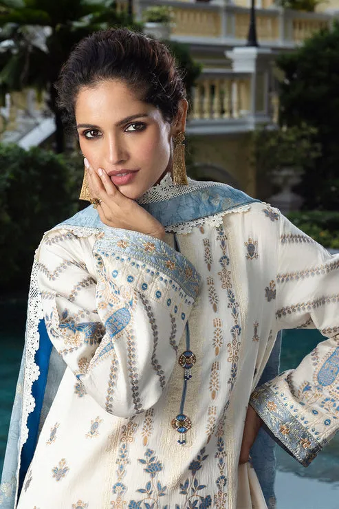 Calafia | 3Pc Unstitched Suit Jacquard Lawn 25 Seraph By Mushq