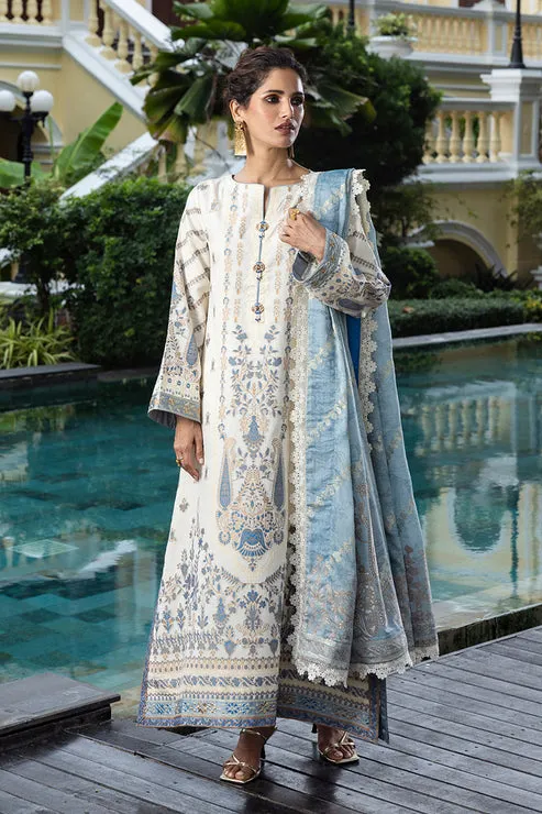 Calafia | 3Pc Unstitched Suit Jacquard Lawn 25 Seraph By Mushq
