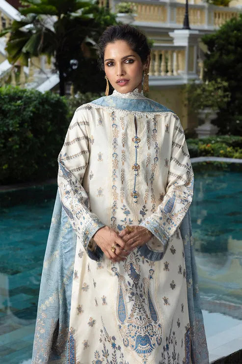 Calafia | 3Pc Unstitched Suit Jacquard Lawn 25 Seraph By Mushq