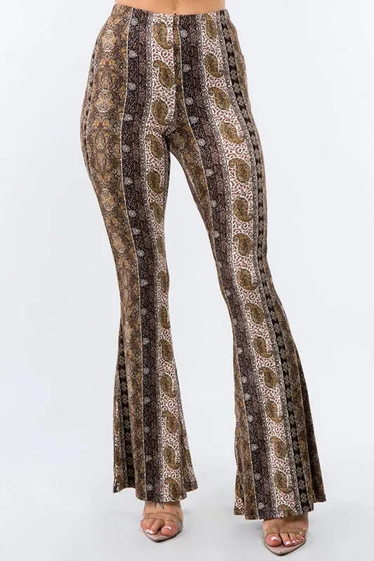 CAMMIE FLARE PANTS TAUPE