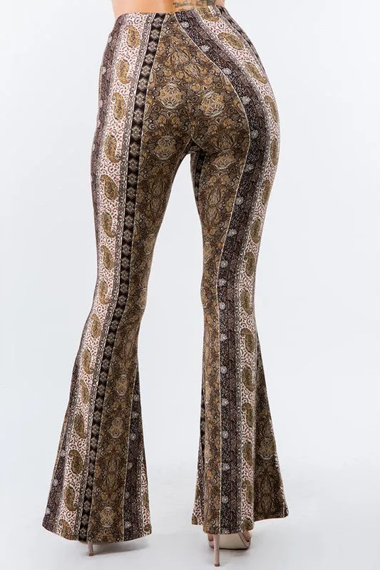 CAMMIE FLARE PANTS TAUPE