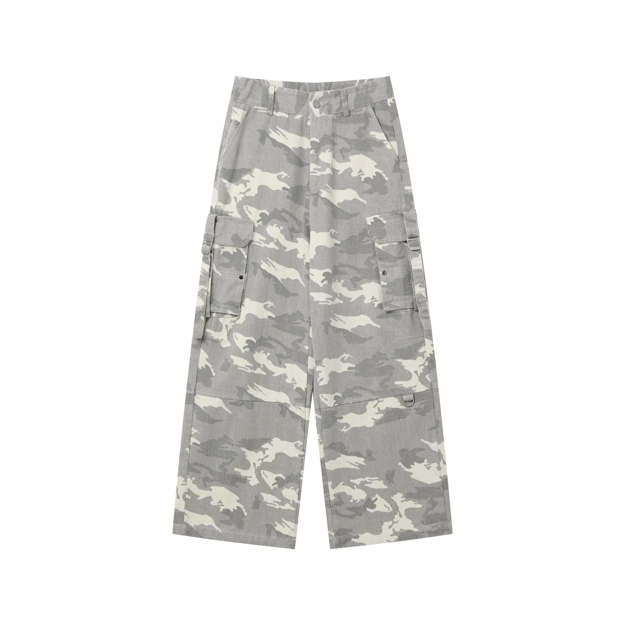 Camouflage Wide Leg Cargo Pants