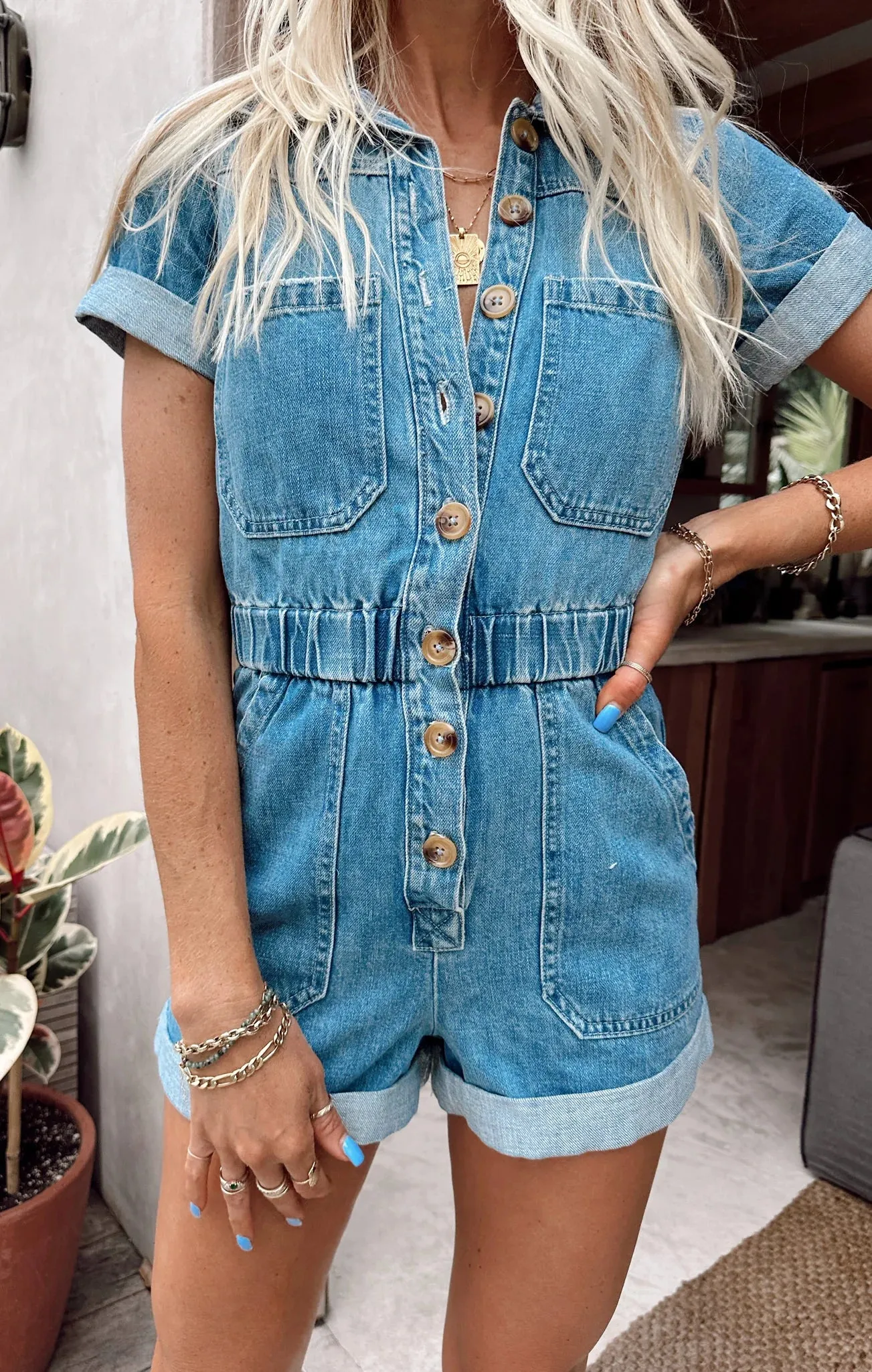 Cannon Denim Romper
