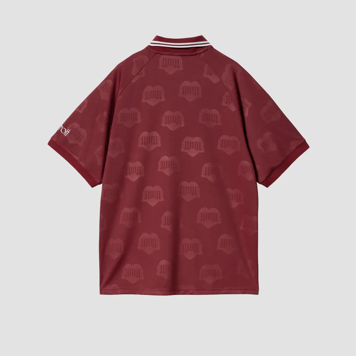 Carhartt WIP Hartt's Football T-Shirt Heart Train Jacquard Mulberry