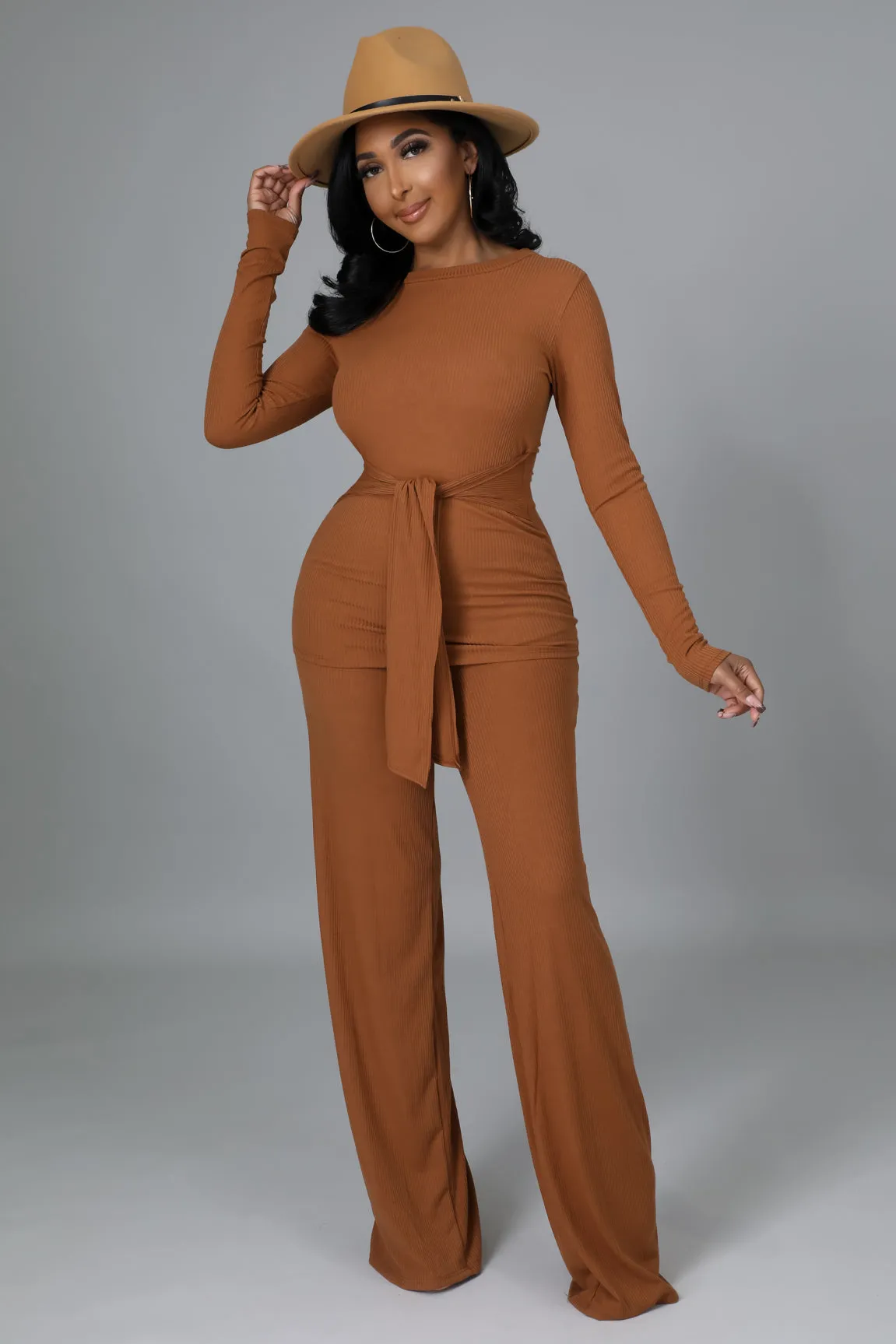 Carlie Tie Pants Set