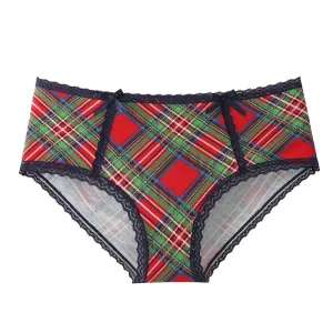 Carol Plaid Cotton Boyshort